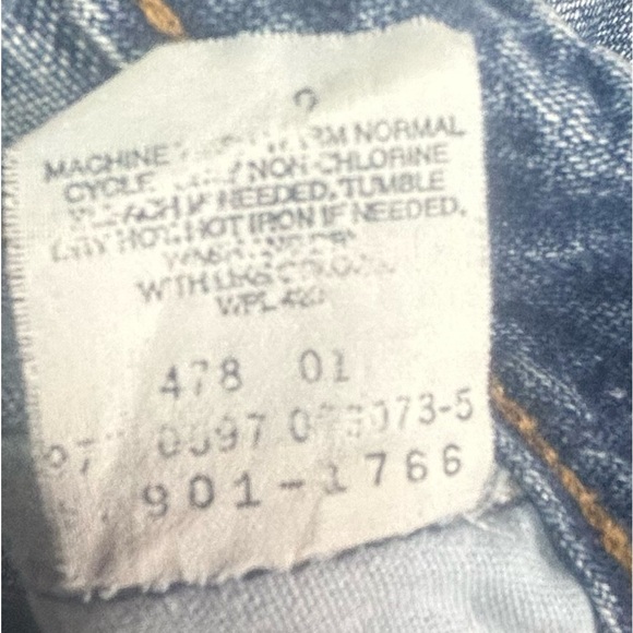 Y2K Levi's L2 Jeans 12 Wide Leg Skater Back Buckle Blue Tab High Rise - Picture 12 of 13